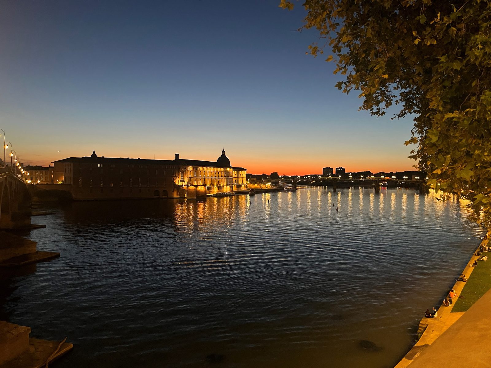 Toulouse, the Garonne at dusk